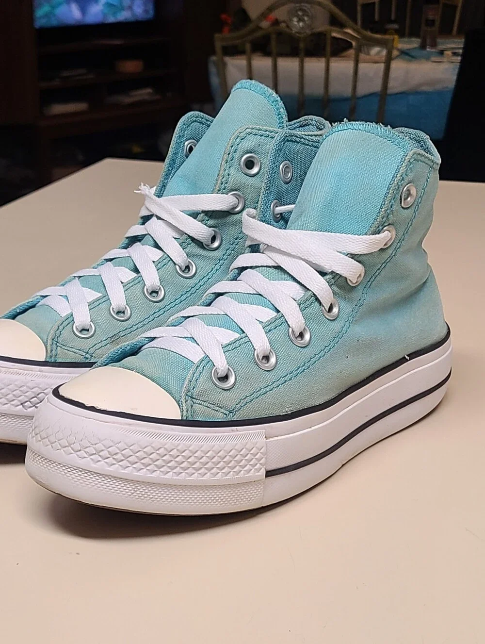 Converse CTAS Ocean Drip Lift Platform hi top casual sneakers size 6 - Picture 1 of 10